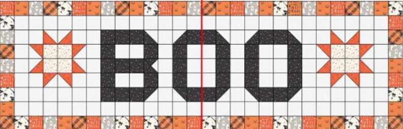 FREE Boo Time Table Runner Pattern With Purchase 2 Easypiecing Grid ...