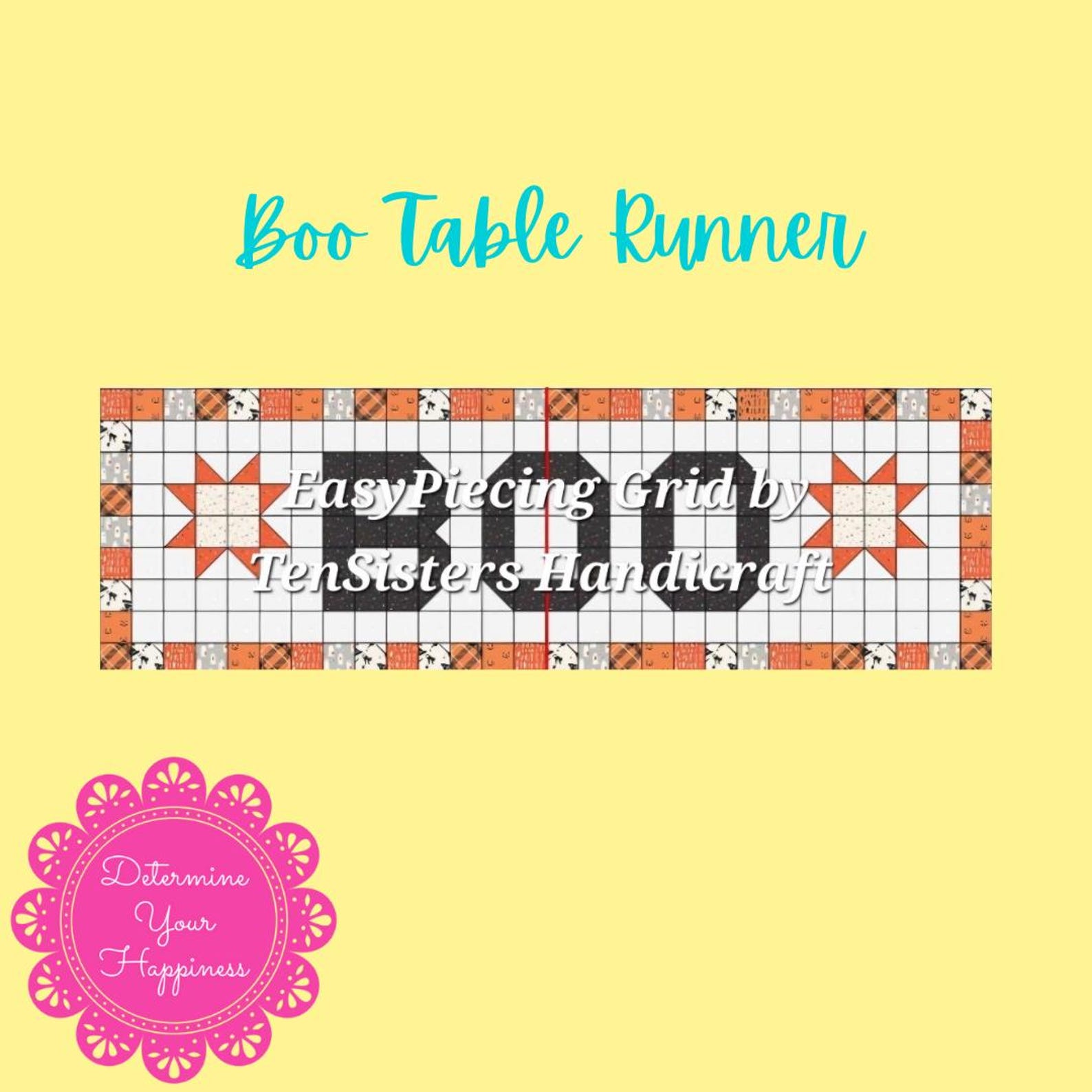 FREE Boo Time Table Runner Pattern With Purchase 2 Easypiecing Grid ...