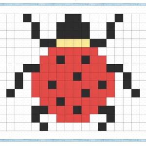 FREE Ladybug 2-panel Pattern W/ Purchase Easypiecing Grid by Tensisters ...