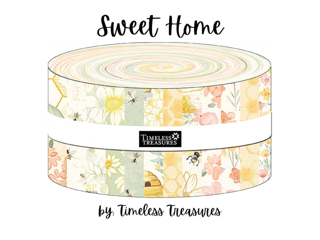 Sweet Home by Timeless Treasures Fabrics 40-strip Jelly Roll of 2.5 ...