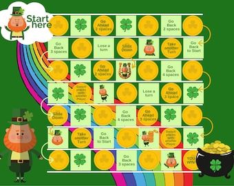Leprechaun Game Board for St. Patrick's Day PDF