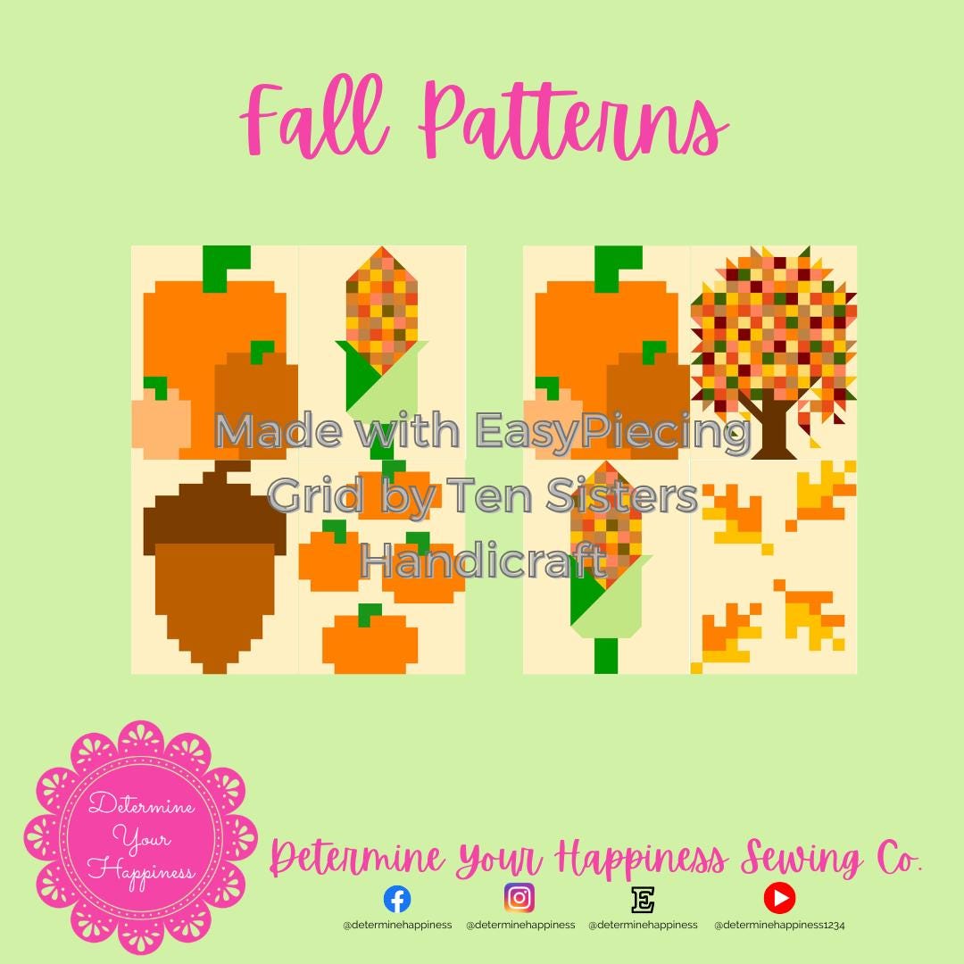 Fat Fall Tree Jpattern Fall Tree Pattern Comes With 2-panels Easypiecing Grid From Ten Sisters ...