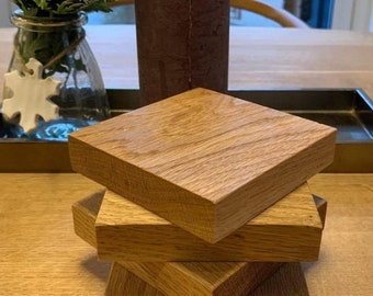 Wooden Coasters Oak Set of 4 Custom completions