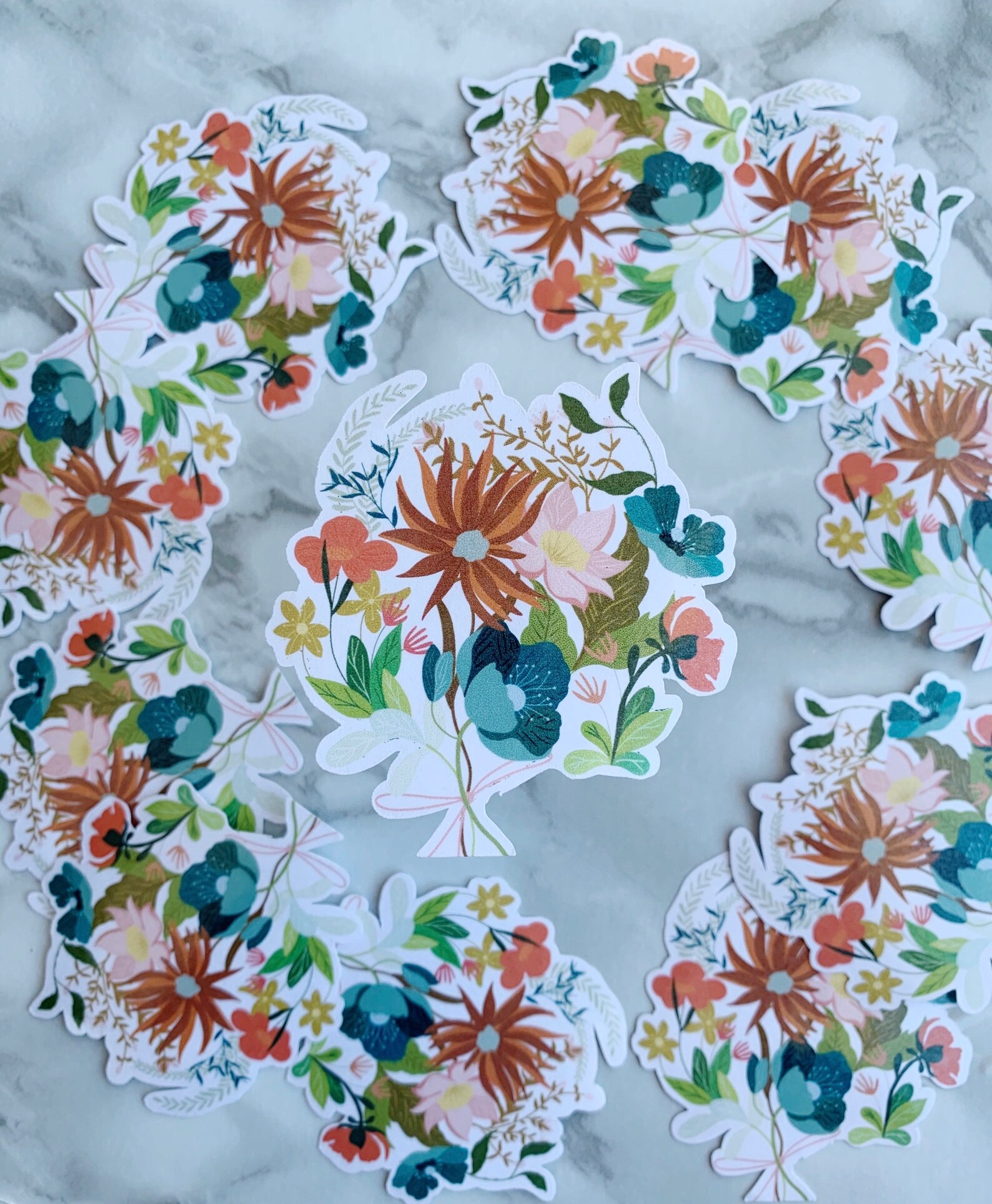 Flower bouquet stickers flower stickers bouquet stickers Etsy