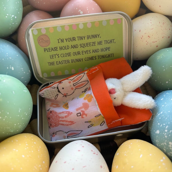 Easter Teddy in a Tin | Teddy in a Tin | Easter bunny | Easter egg hunt | Easter egg | tiny bunny | Easter gift | Easter |