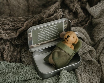 Military Bear | My Teddy in a Tin TM | Camouflage |  Bear | Army | Bear | Armed forces | Camo bear | Army | Military families | Handmade