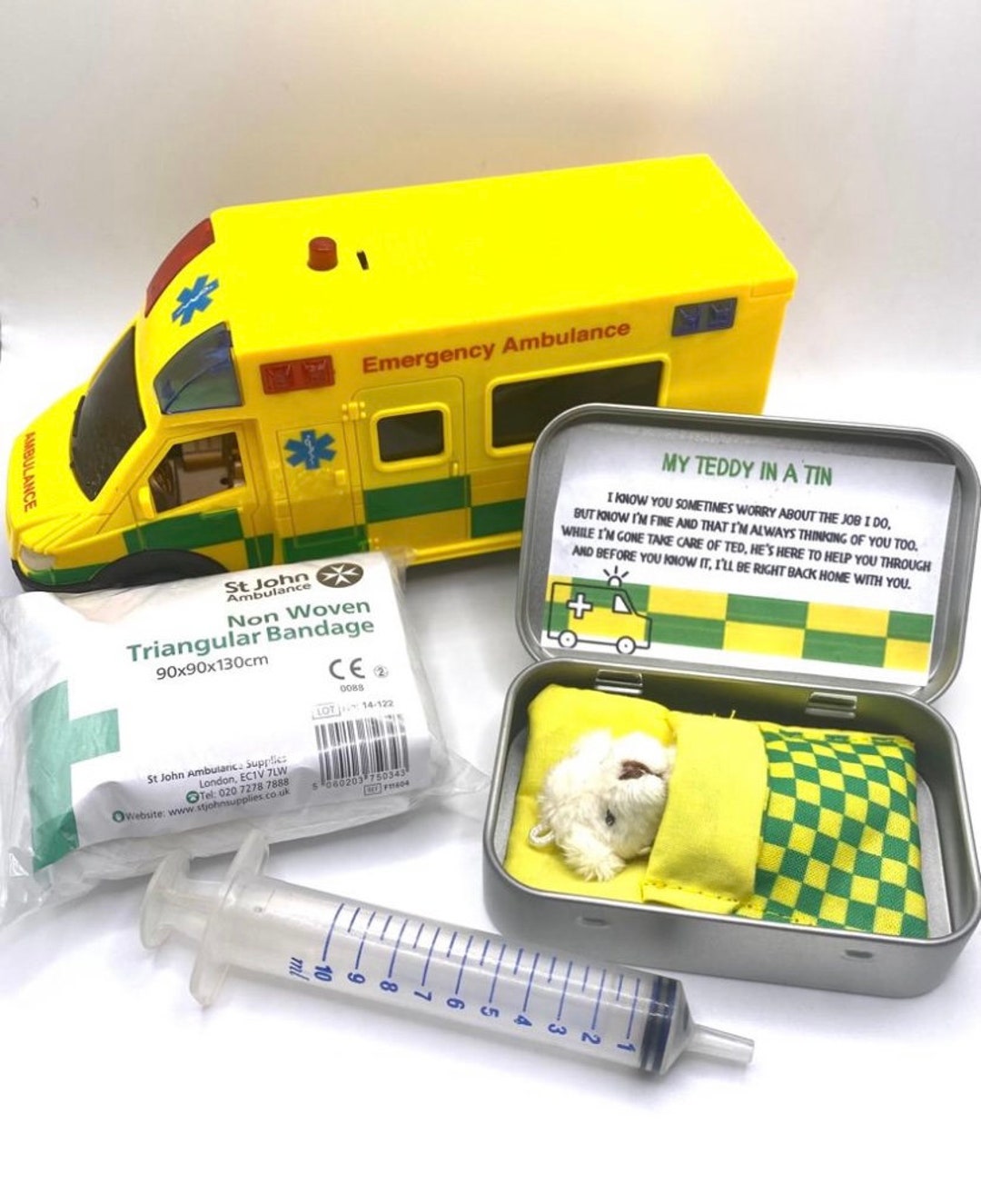 Buy Paramedic Ambulance My Teddy in a Tin TM Services Online in India Etsy
