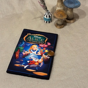 Alice in Wonderland fabric Book or Ipad Sleeve