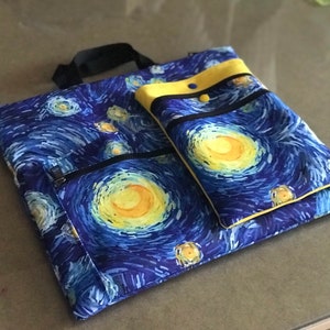 Gift for her The Starry Night laptop bag 13”/15, Vincent Van Gogh laptop case,Starry Night gift,painted Van Gogh Starry Night