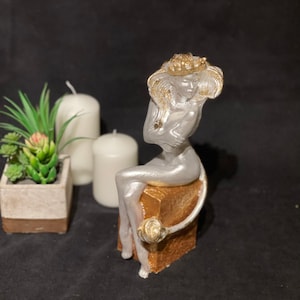 Leo Astrology Gifts, Lion Zodiac Sculture Figurine, Female body Decor