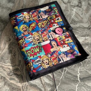 Popart book sleeve, Gift for her, Ipad sleeve, book cover, book organizer