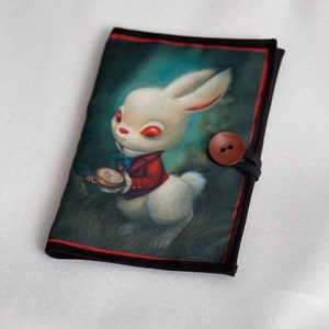Alice in Wonderland book cover,Alice Book Sleeve,Alice gift,Book protector,holder,Alice in wonderland unique gift,Alice Advantures gift