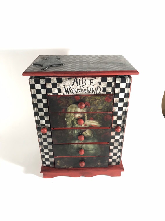 Alice in Wonderland Furnuture Jewellery Box,alice in Wonderland