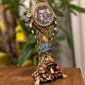 Alice in Wonderland Grandfather Clock, Tea Party, Mad Hatter, Whimsical Home Decor Housewarming gift,