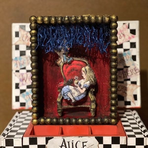 Alice in Wonderland vintage style,Alicia marks it,Alice unique home decor,Alice&#39;s Adventures Gift Alice in Wonderland characters wall decor