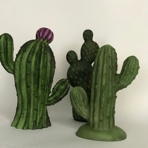 Set of 3 ceramic cactus, Succulent Tree,Cactus art,Devorative cactus,Cactus Decor,Boho decor,Ductus,Decor Sculpture,Art Table Top