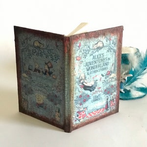 Book Shaped Notebook with Alice Adventures Design Lewis Carroll