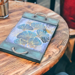 Gifts for Mom, Ginko Biloba wooden Tray, Mother&#39;s Day Markdowns