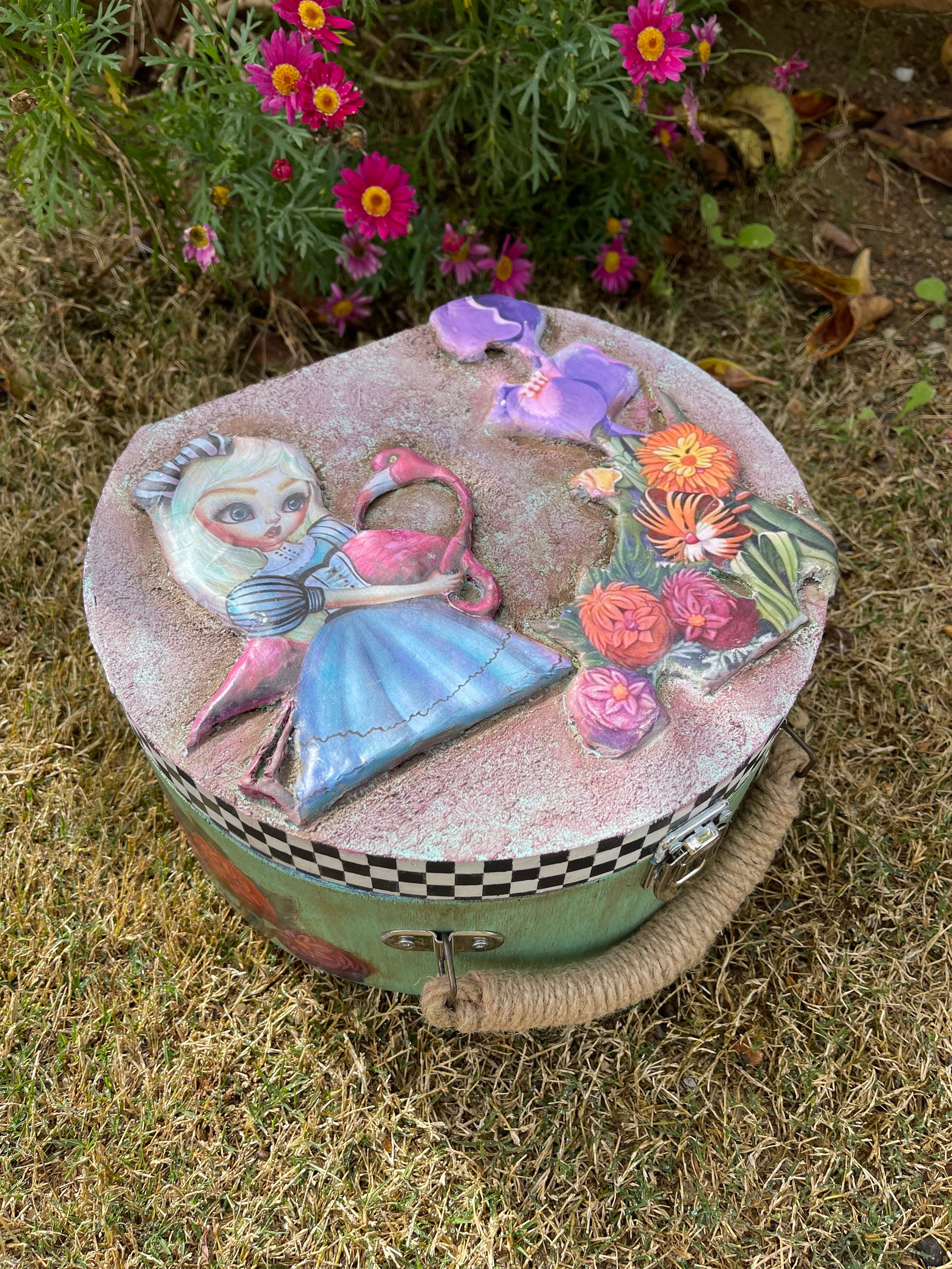 Alice in Wonderland Box,talking Flowers, Alice Home,alice's