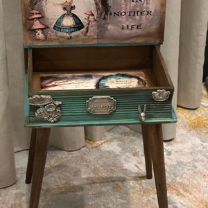 Vintage Style Alice in Wonderland Table Side Decor,alice Furniture ...