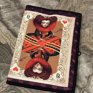Alice in Wonderland book cover,Alice Book Sleeve,Alice gift,Book protector,holder,Alice in wonderland unique gift,Alicia marks it,red queen