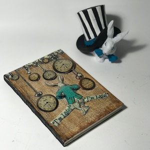 Alice in Wonderland White Rabbit Notebook - Etsy