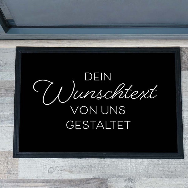 Fußmatte, eigenes Design, komplett personalisiert, verschiedene Farben, waschbar und rutschfest, mit und ohne Rand