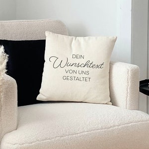 Personalized cushion, own design, printed with your wishes, 40 x 40 cm, color natural, individually designed image 1