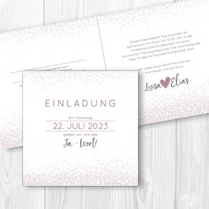 Einladungskarte Hochzeit "Glitter" // gedruckt // verschiedene Formate // individuell
