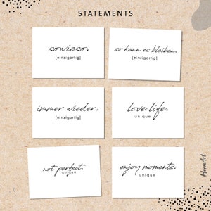 Postkarten 6er Set, Statement Mix, Grußkarten-Set, bedruckt