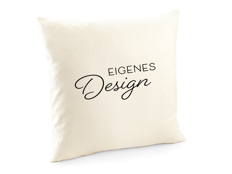 Personalized cushion, own design, printed with your wishes, 40 x 40 cm, color natural, individually designed image 2