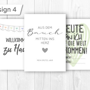 32 Meilensteinkarten Design 4 & 5 // Babys Meilensteine // Nach Geburt // Geschenk Geburt // Mädchen und Jungen // mein erstes Jahr
