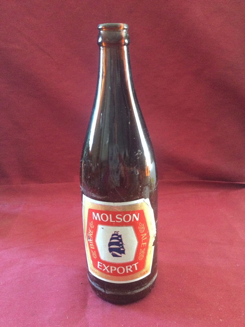 3 Vintage Molson Beer Bottles Etsy