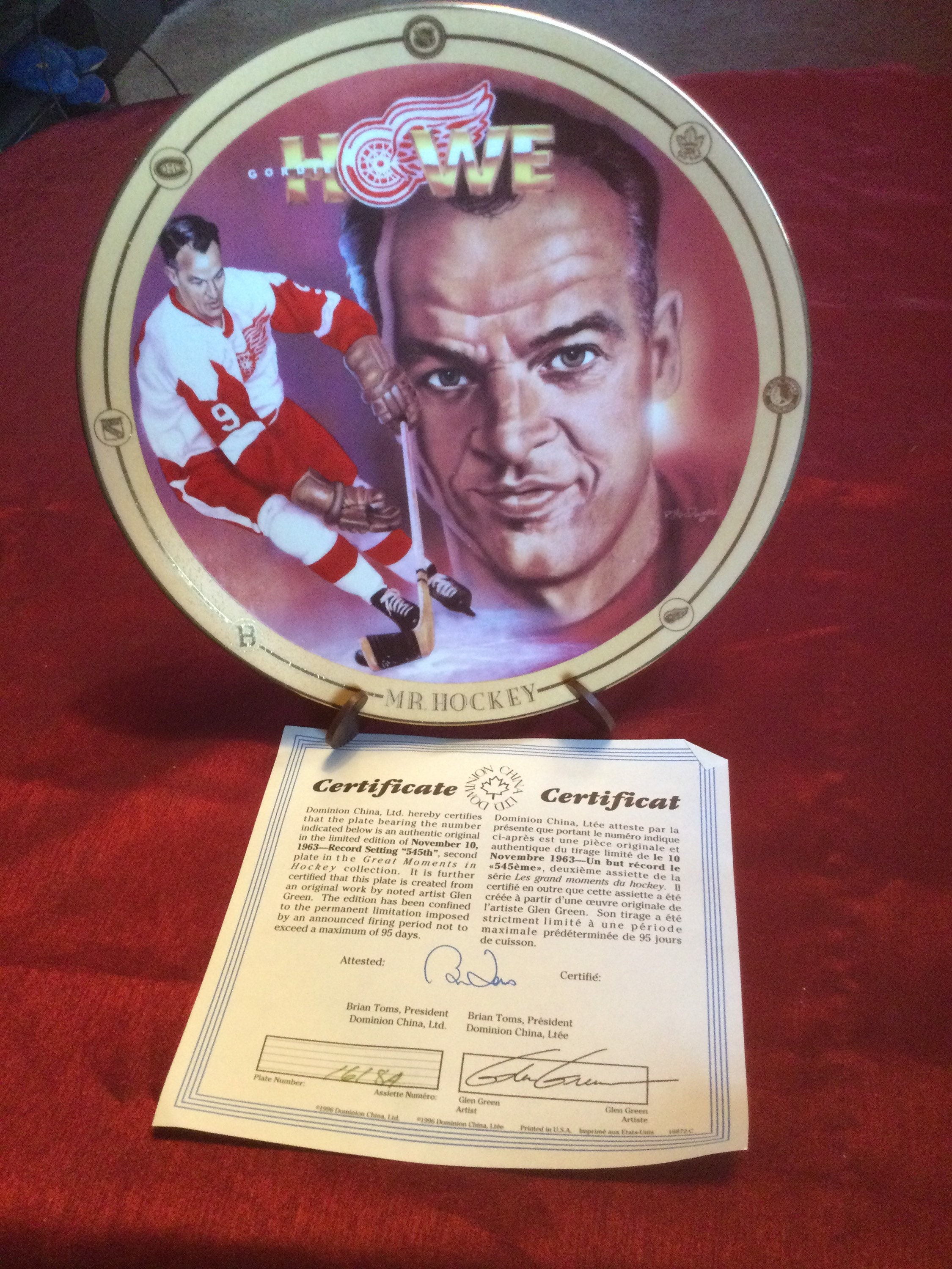 Mr Hockey Goldie Howe Collector Plate Etsy