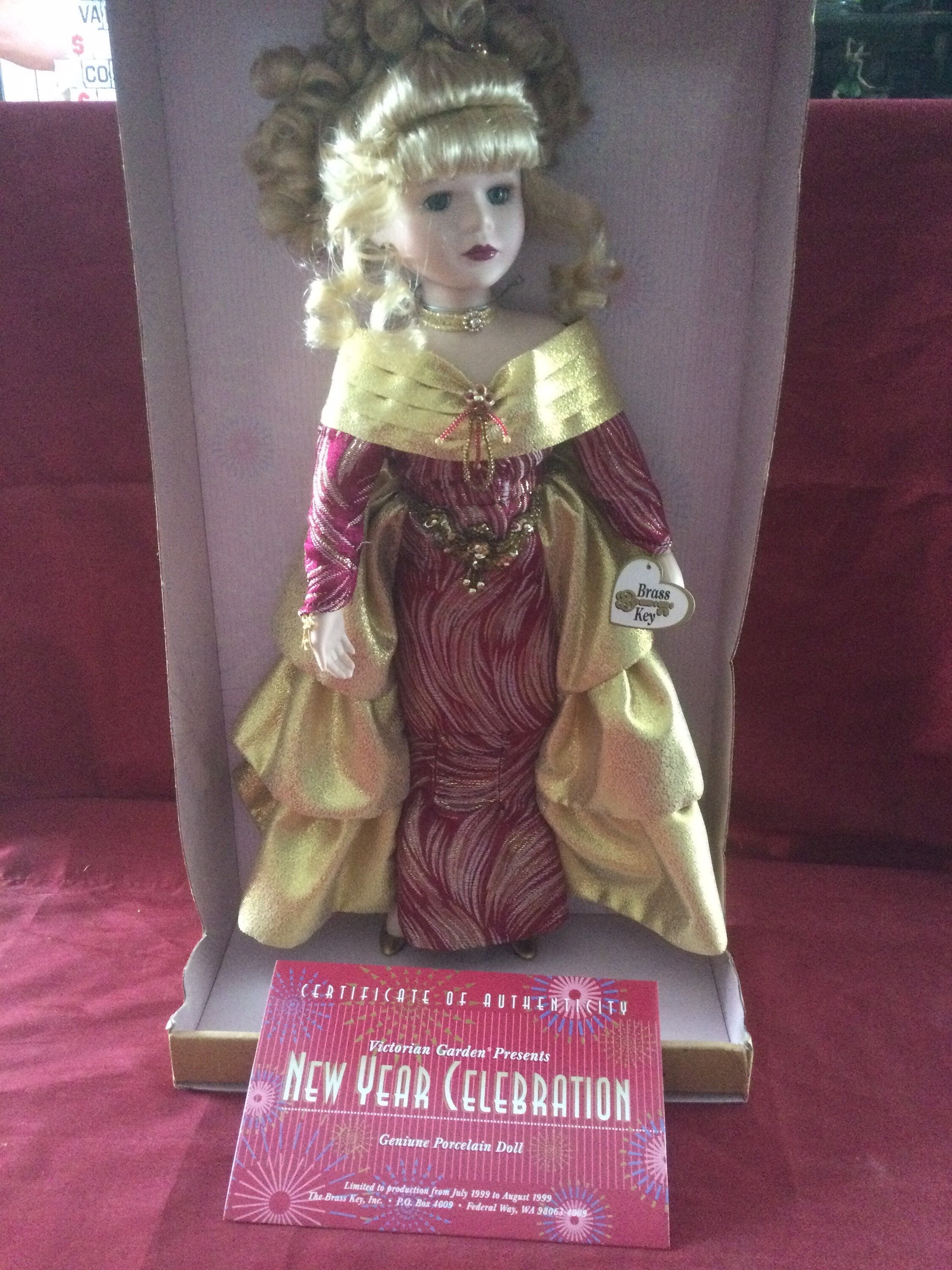 Victorian Garden New Years Celebration Porcelain Doll 1999 - Etsy