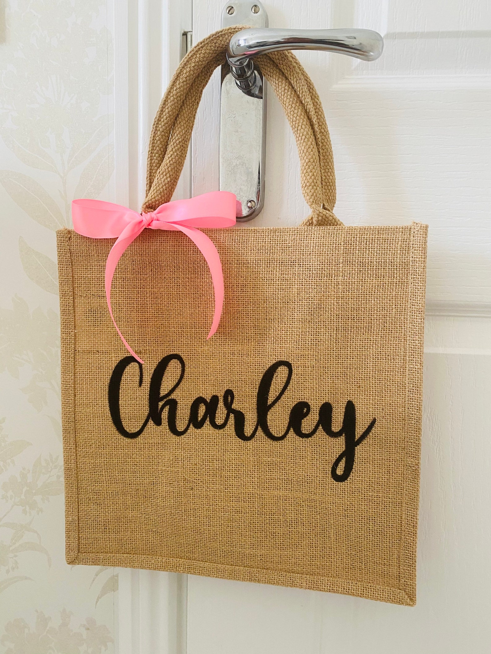 Personalised Jute Bag Tote Bag Personalised Jute Bag Etsy