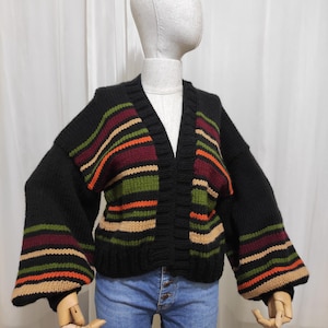 Hand Knitted Cardigan, Valentine&#39;s Day Gift, Handmade Crochet Cardigan