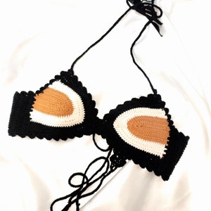Crochet Bikini, Knitted Swimwear, Crochet Boho Bikini, Bikini Top, Boho Crochet Swimsuit