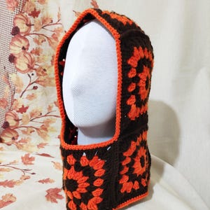 Granny Square Crochet Balaclava: Handmade Acrylic Winter Hat