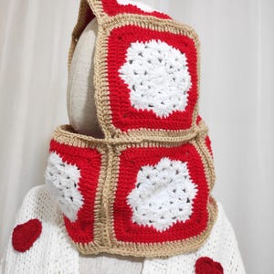 Crochet Granny Square Balaclava: Handmade Acrylic Winter Hat