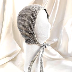 Hand-Knitted Bonnet, Crochet Bonnet Adult, Cozy Crochet Bonnet, Handmade Vintage Hat
