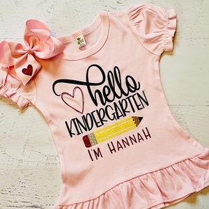 HELLO KINDERGARTEN SHIRT, Kindergarten Outfit, First Day of School Shirt, Kindergarten Shirt, First Day of School Shirt,Kindergarten tee,Kdg