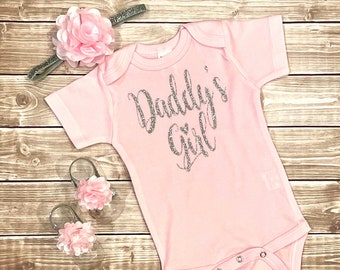 DADDY'S GIRL OUTFIT, Baby Girl Outfit, Take Me Home, Baby Girl Gift, Pink Newborn, Boutique, Baby Girl Clothing, Daddys Girl, Bodysuit, Baby