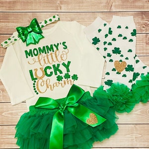 GIRL St. PATRICK DAY, Lucky Charm, My 1st St. Patricks Day, Baby St Patrick Day Outfit, Green Tutu, St. Patty Girl Outfit, Shamrock, Green