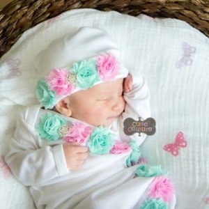 NEWBORN PHOTO PROP, Take Me Home, Coming Home Outfit, Baby Girl Shower Gift, Boutique Style, Baby Girl Layette, Newborn girls outfits, Gown