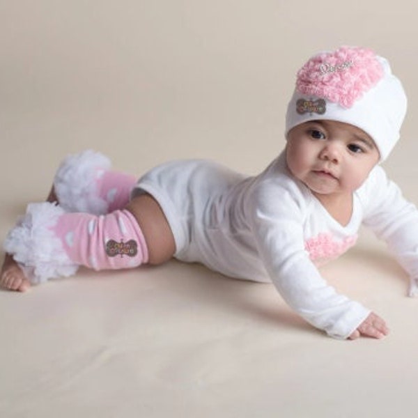 BOUTIQUE STYLE-Baby Girl Clothing set-Newborn Photo Prop-Heart-Couture-Take me home-clothing set-Baby Girl clothing-leg warmer set-hat