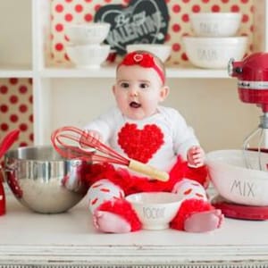 GIRLS FIRST VALENTINES Day Outfit-Valentine&#39;s Day Baby Outfit-Valentine Baby Photo Prop, Valentine&#39;s Day Bodysuit, My First Valentines Day,