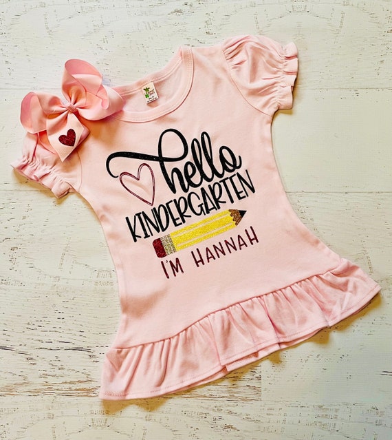 HELLO KINDERGARTEN SHIRT, Kindergarten Outfit, First Day of School Shirt, Kindergarten Shirt, First Day of School Shirt,Kindergarten tee,Kdg