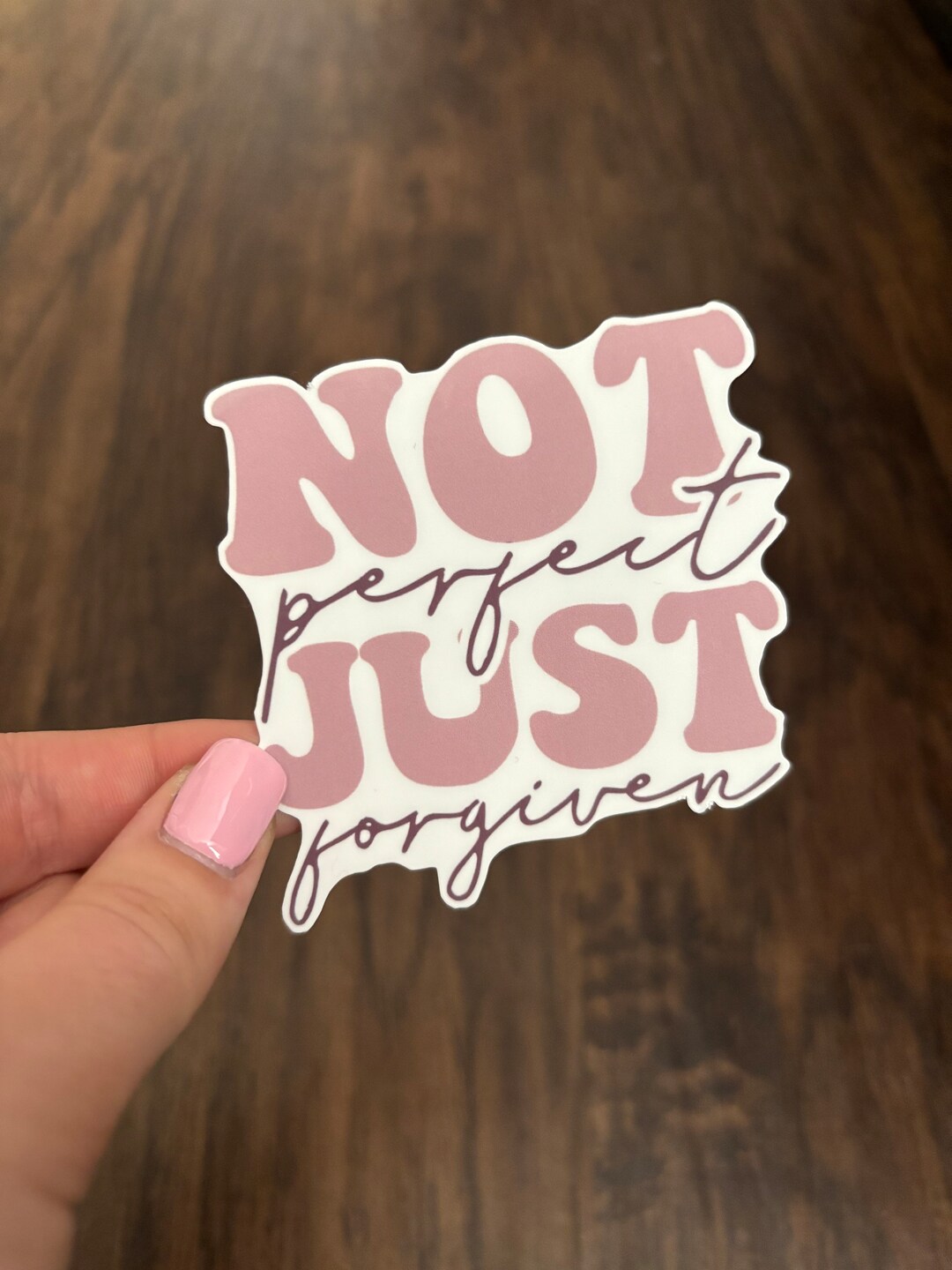 Forgiven Sticker Not Perfect Just Forgiven Sticker Bible Verse Christian - Etsy