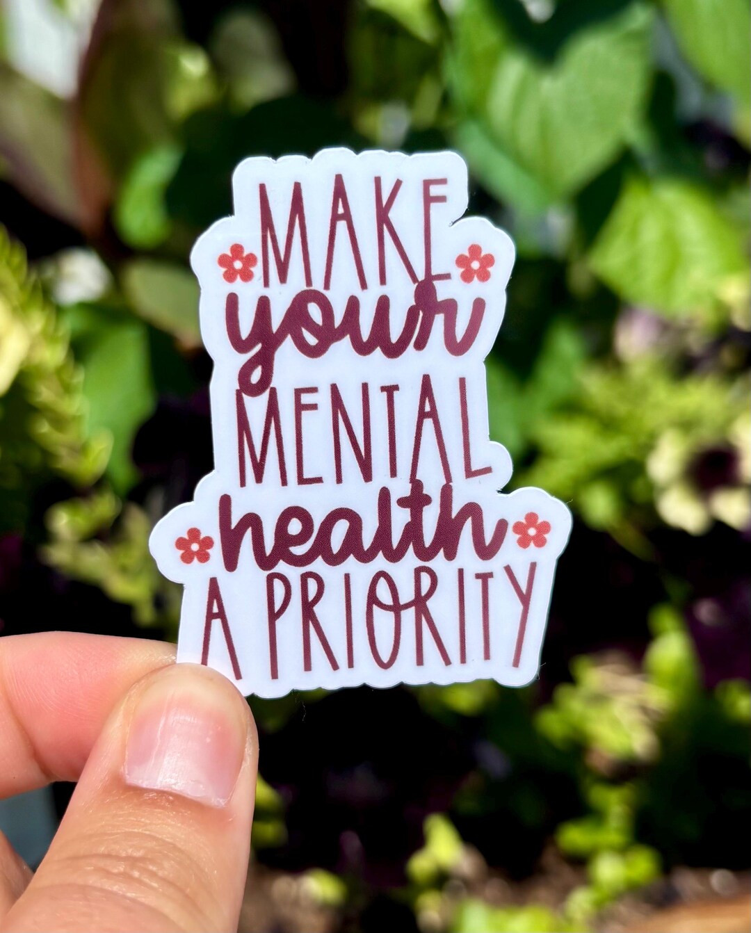 Mental Health Priority Sticker | Laptop, Scrapbook, Phone Decal - Etsy